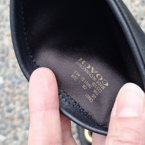 Coach Kenna Black leather chain boots size 10 - Picture 9 of 10